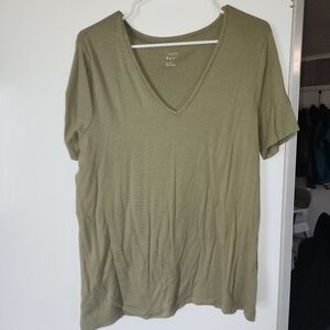 Olive V-Neck Women's Top